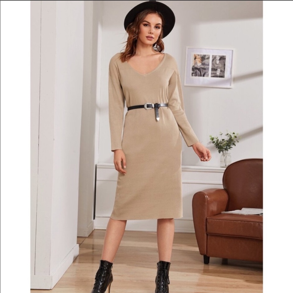 Shein midi sweater dress